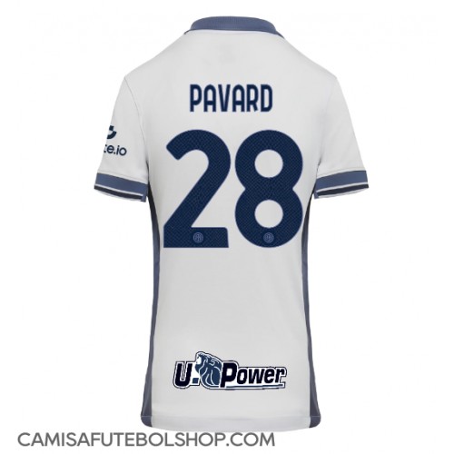 Camisa de time de futebol Inter Milan Benjamin Pavard #28 Replicas 2º Equipamento Feminina 2024-25 Manga Curta